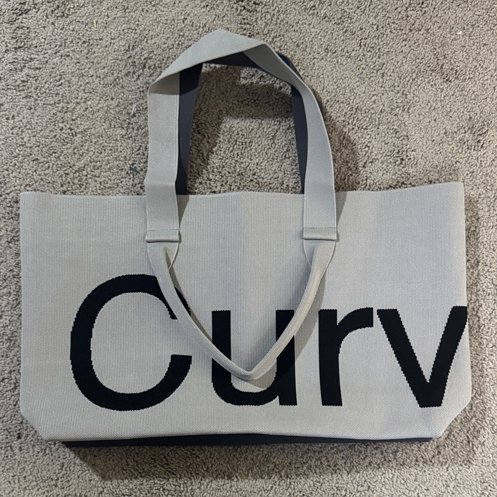 Curves by Sean Brown two tone Slate/Stone Tote Bag